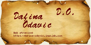 Dafina Odavić vizit kartica